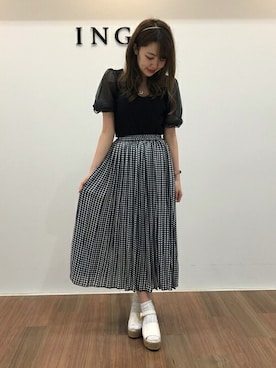 「INGIN」｜INGNI（イング）さん（レディース・160cm）の夏コーディネート