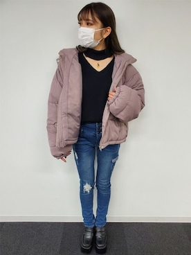 「コーディネート」｜「アイテム（ダウンジャケット/コート）」を使った、INGNI（イング）さん（レディース・150cm）の秋コーディネート