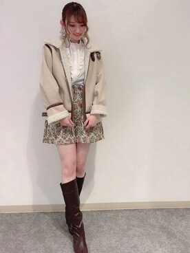 「INGNI（イング）のアイテム（その他アウター）」を使った、INGNI（イング）さん（レディース・160cm）の冬コーディネート