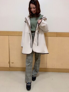 「コーディネート」｜「アイテム（ブルゾン）」を使った、INGNI（イング）さん（レディース・160cm）の冬コーディネート
