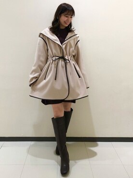 「コーディネート」｜「アイテム（ブルゾン）」を使った、INGNI（イング）さん（レディース・153cm）の冬コーディネート