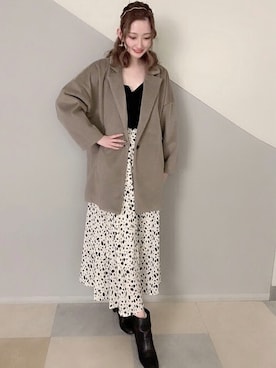 「INGNI（イング）のアイテム（その他アウター）」を使った、INGNI（イング）さん（レディース・161cm）の冬コーディネート