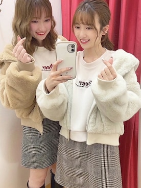 「コーディネート」｜「アイテム（ブルゾン）」を使った、INGNI（イング）さん（レディース・160cm）の冬コーディネート