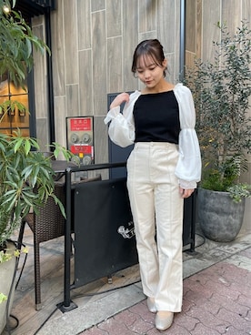 「Allamanda（アラマンダ）のアイテム（ニット/セーター）」を使った、INGNI（イング）さん（レディース・158cm）の冬コーディネート