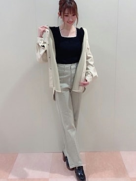 「コーディネート」｜「アイテム（ブルゾン）」を使った、INGNI（イング）さん（レディース・161cm）の冬コーディネート