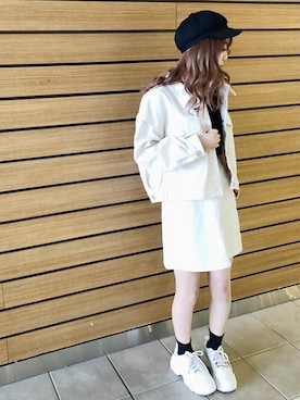 「コーディネート」｜「アイテム（デニムジャケット）」を使った、INGNI（イング）さん（レディース・160cm）の春コーディネート