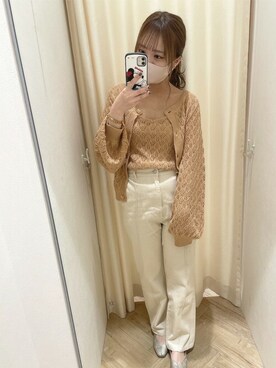 「Allamanda（アラマンダ）のアイテム（パンツ）」を使った、INGNI（イング）さん（レディース・158cm）の春コーディネート