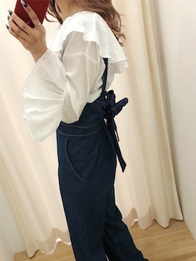 「INGNI（イング）のアイテム（オールインワン・サロペット）」を使った、INGNI（イング）さん（レディース・160cm）の春コーディネート
