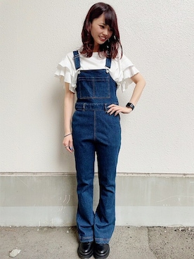 「INGNI（イング）のアイテム（オールインワン・サロペット）」を使った、INGNI（イング）さん（レディース・160cm）の春コーディネート