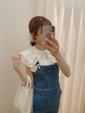 「INGNI（イング）のアイテム（オールインワン・サロペット）」を使った、INGNI（イング）さん（レディース・155cm）の夏コーディネート