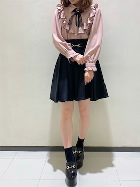 シャツ ブラウス ピンク系 を使った 量産型 の人気ファッションコーディネート Wear