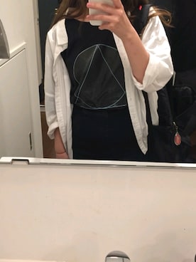 「UNIQLO Tシャツ」｜「アイテム（トップス）」を使った、pekoさん（レディース・155cm）の秋コーディネート