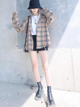 「SWEAR（スウェア）のアイテム」を使った、치히로さん（レディース・164cm）の春コーディネート