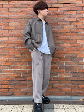 「AZUL（アズール）のアイテム（ジャケット/アウター）」を使った、saikaさん（メンズ・168cm）の秋コーディネート