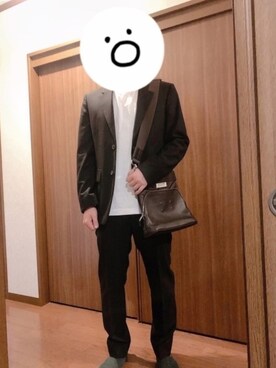 ショルダーバッグを使った テーラードジャケット の人気ファッションコーディネート 髪型 ボウズ Wear