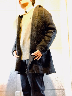 「仕事着」｜「アイテム（ダウンジャケット/コート）」を使った、ともさん（メンズ・167cm）の冬コーディネート