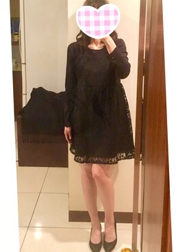 「PAZZO」｜「アイテム（ワンピース/ドレス）」を使った、Sayuさん（レディース・163cm）の冬コーディネート