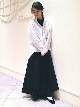 「キュロット」｜「アイテム（バレエシューズ）」を使った、mikuさん（レディース・166cm）の冬コーディネート