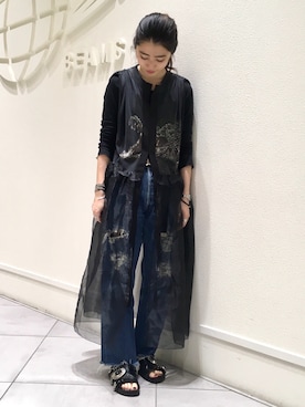 「yuumiARIA（ユウミアリア）のアイテム」を使った、mikuさん（レディース・163cm）の春コーディネート