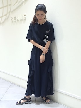 「Odds & Ends（オッズアンドエンズ）のアイテム」を使った、mikuさん（レディース・163cm）の夏コーディネート