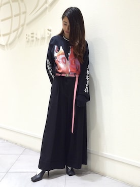 「FLAT APARTMENT（フラットアパートメント）のアイテム」を使った、mikuさん（レディース・163cm）の夏コーディネート