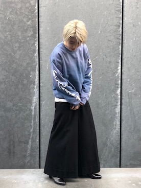 「SASQUATCHfabrix.（サスクワァッチファブリックス）のアイテム（スウェット）」を使った、mikuさん（レディース・163cm）の冬コーディネート