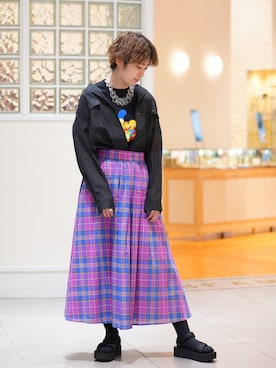 「Teva（テバ）のTeva / プラットフォーム ユニバーサル（サンダル）」を使った、mikuさん（レディース・163cm）の春コーディネート