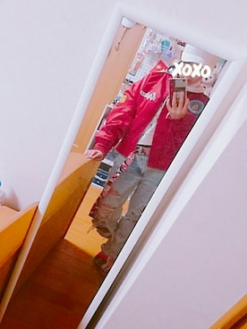 「ストリート系」｜「アイテム（MA-1）」を使った、❥❥misaki❥❥さん（レディース・153cm）の冬コーディネート
