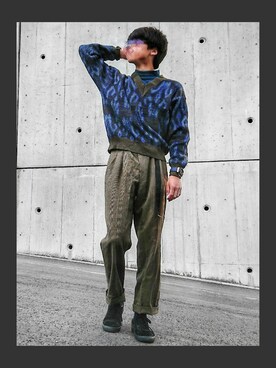 「Guess（ゲス）のアイテム（腕時計）」を使った、KOUKIさん（メンズ・176cm）の冬コーディネート