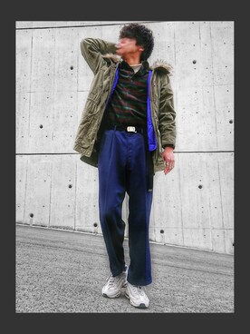 「古着好きな人と繋がりたい」｜「アイテム（モッズコート）」を使った、KOUKIさん（メンズ・176cm）の冬コーディネート