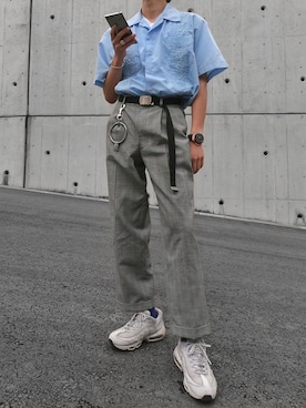 「Guess（ゲス）のアイテム（腕時計）」を使った、KOUKIさん（メンズ・176cm）の夏コーディネート