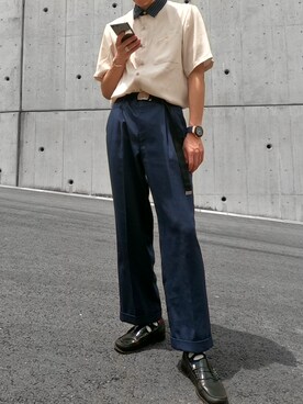 「Guess（ゲス）のアイテム（腕時計）」を使った、KOUKIさん（メンズ・176cm）の夏コーディネート