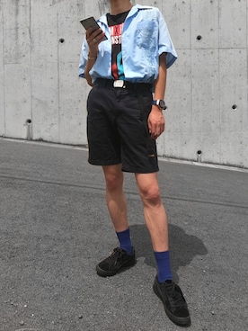 「Guess（ゲス）のアイテム（腕時計）」を使った、KOUKIさん（メンズ・176cm）の秋コーディネート