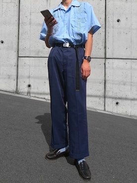 「Guess（ゲス）のアイテム（腕時計）」を使った、KOUKIさん（メンズ・176cm）の秋コーディネート
