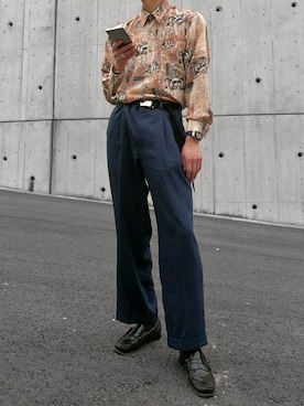「Guess（ゲス）のアイテム（腕時計）」を使った、KOUKIさん（メンズ・176cm）の秋コーディネート