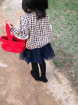 「Wafflish Waffle（ワッフリッシュワッフル）のアイテム」を使った、まふかさん（キッズ・100cm）の春コーディネート