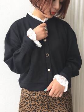 「アプレジュール」｜「アイテム（アクセサリー）」を使った、naraさん（レディース・152cm）の秋コーディネート