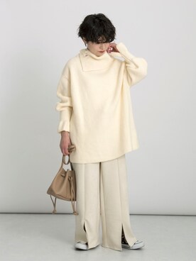 「CONVERSE（コンバース）のconverse（コンバース） ALL STAR OX（オールスターOX）（スニーカー）」を使った、naraさん（レディース・152cm）の冬コーディネート