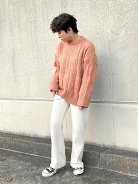 「CONVERSE（コンバース）のconverse（コンバース） ALL STAR OX（オールスターOX）（スニーカー）」を使った、naraさん（レディース・152cm）の冬コーディネート