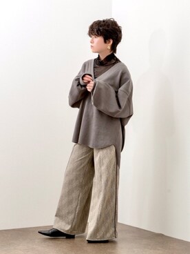 「apres jour mignon（アプレジュールミニョン）のアイテム（パンプス）」を使った、naraさん（レディース・152cm）の冬コーディネート