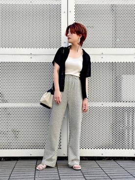 「JIL SANDER（ジルサンダー）のDRAWSTRING SM CROSSBODY（ショルダーバッグ）」を使った、naraさん（レディース・151cm）の夏コーディネート