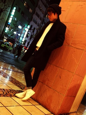 「Daniel Wellington（ダニエルウェリントン）のアイテム（財布/小物）」を使った、海都さん（メンズ・176cm）の冬コーディネート