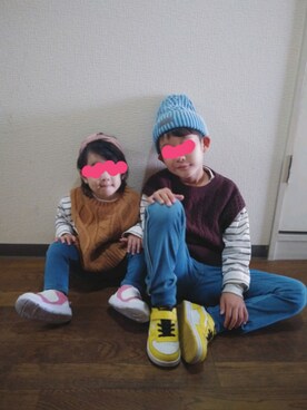 「ボーター」｜しーちゃんさん（キッズ・80cm）の秋コーディネート