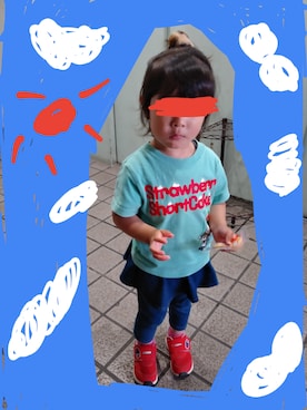 「Laundry（ランドリー）のアイテム」を使った、しーちゃんさん（キッズ・80cm）の春コーディネート