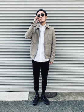 「アイテム（ニットキャップ/ビーニー）」を使った、TSUNAさん（メンズ・174cm）の春コーディネート