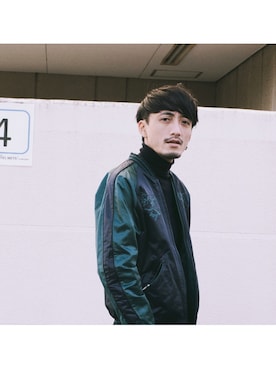 「DIESEL（ディーゼル）のアイテム（スタジャン）」を使った、TSUNAさん（メンズ・174cm）の冬コーディネート