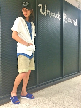 「SCOTCH & SODA（スコッチ アンド ソーダ）のアイテム（パンツ）」を使った、SASAMURAさん（メンズ・175cm）の夏コーディネート