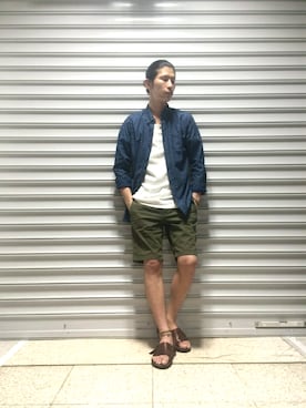 「SCOTCH&SODA（スコッチアンドソーダ）のアイテム」を使った、SASAMURAさん（メンズ・175cm）の夏コーディネート