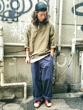 「FULLCOUNT（フルカウント）のアイテム」を使った、SASAMURAさん（メンズ・175cm）の夏コーディネート