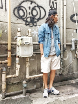 「SCOTCH&SODA（スコッチアンドソーダ）のアイテム」を使った、SASAMURAさん（メンズ・175cm）の夏コーディネート